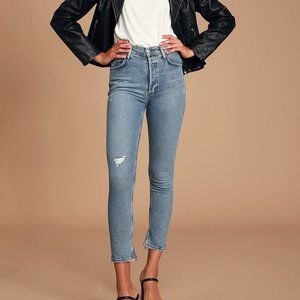 Nico High Rise Light Blue Slim Leg Jeans- EUC Size 25